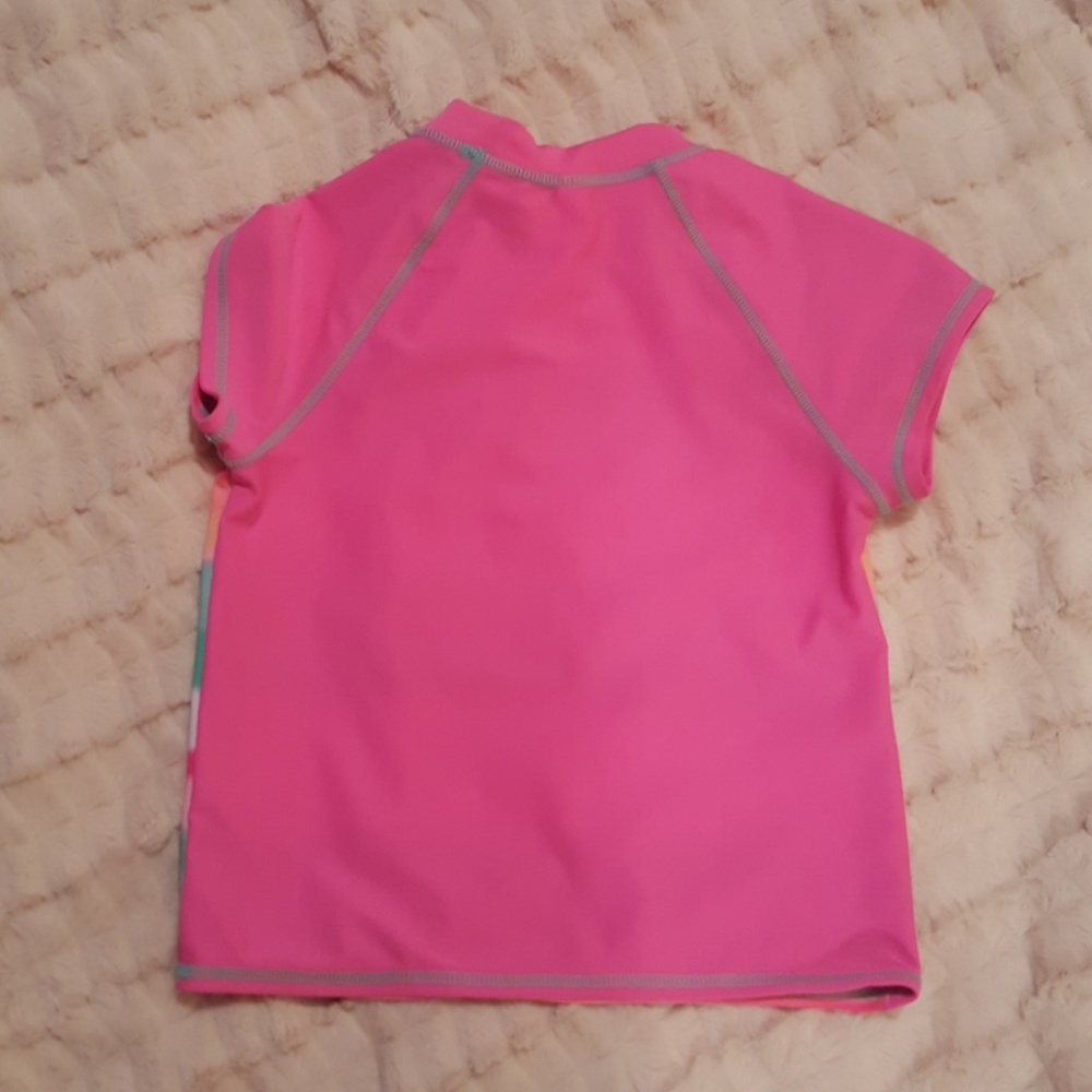 🔴BOGO🔴 GIRLS PASTEL RASHGUARD SWIM TOP - Picture 3 of 5